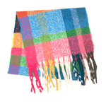 Load image into Gallery viewer, luscious scarves Scarf Miss Sparrow Vibrant Check Chunky Knit Scarf Multi Colours
