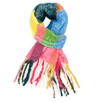 Load image into Gallery viewer, luscious scarves Scarf Miss Sparrow Vibrant Check Chunky Knit Scarf Multi Colours
