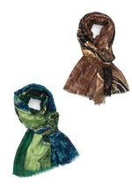 Load image into Gallery viewer, luscious scarves Scarf Red Cuckoo Gold Flow Light Weight Scarf
