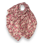 Load image into Gallery viewer, luscious scarves Scarves Ladies Tulip Print Scarf with Small Golden Berries, Pink
