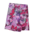 Load image into Gallery viewer, luscious scarves Scarves Ladies Water coloured Floral Shapes Scarf, Purple, Lilac and Hot Pink.
