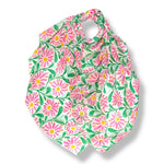 Load image into Gallery viewer, luscious scarves Scarves Pink and Green Daisy and Leaves Print Scarf, Light Weight

