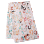 Load image into Gallery viewer, luscious scarves Scarves Red Cuckoo Pastel Leopard Print Scarf , Multi Coloured Pastels
