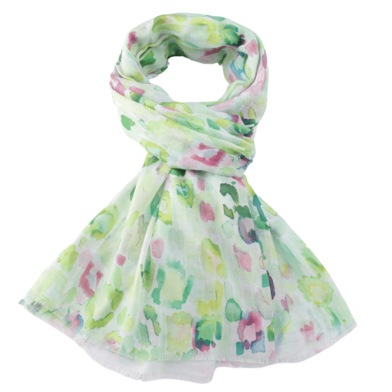 luscious scarves Scarves Red Cuckoo Pastel Leopard Print Scarf , Multi Coloured Pastels