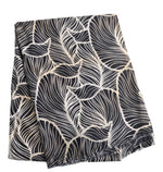 Load image into Gallery viewer, luscious scarves Scarves &amp; Shawls Black , Cream and Gold Leaves Scarf
