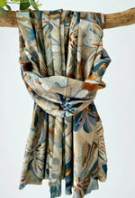 Load image into Gallery viewer, luscious scarves Scarves &amp; Shawls Ladies Beige Medium Weight Floral Scarf
