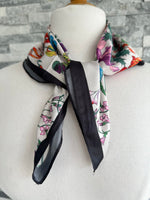 Load image into Gallery viewer, luscious scarves Scarves &amp; Shawls Ladies Butterfly and Floral Square Neck Scarf, Multi Coloured
