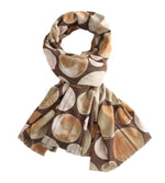 Load image into Gallery viewer, luscious scarves Scarves &amp; Shawls Medium Weight Scarf Brown and Beige Bubbles Scarf.
