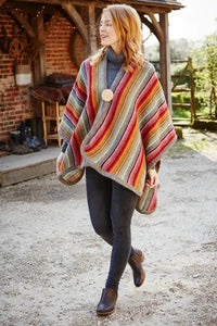 luscious scarves Scarves & Shawls Pachamama Ladies Seville Wrap - Hand Knitted, Fair Trade