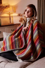 Load image into Gallery viewer, luscious scarves Scarves &amp; Shawls Pachamama Ladies Seville Wrap - Hand Knitted, Fair Trade
