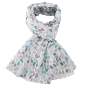 luscious scarves Scarves & Shawls Red Cuckoo Ladies Pastel Coloured Light Weight Raindrops Scarf