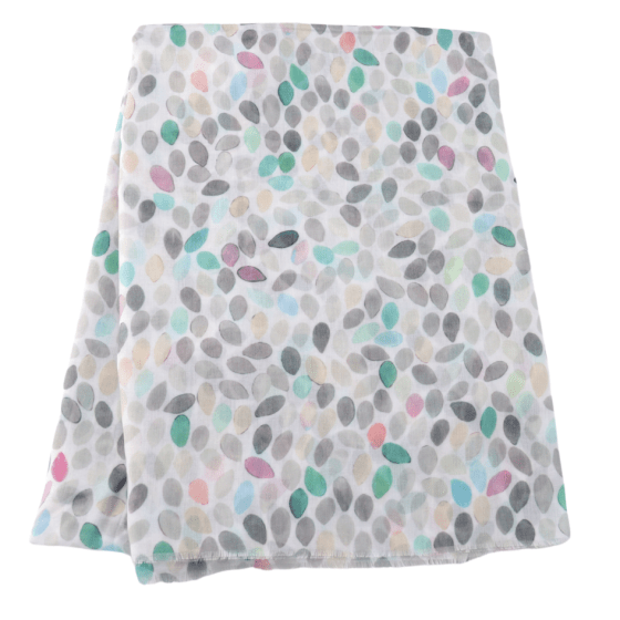 luscious scarves Scarves & Shawls Red Cuckoo Ladies Pastel Coloured Light Weight Raindrops Scarf