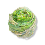 Load image into Gallery viewer, luscious scarves Scarves Vibrant Green and Lemon Mosaic Print Scarf, Light Weight .
