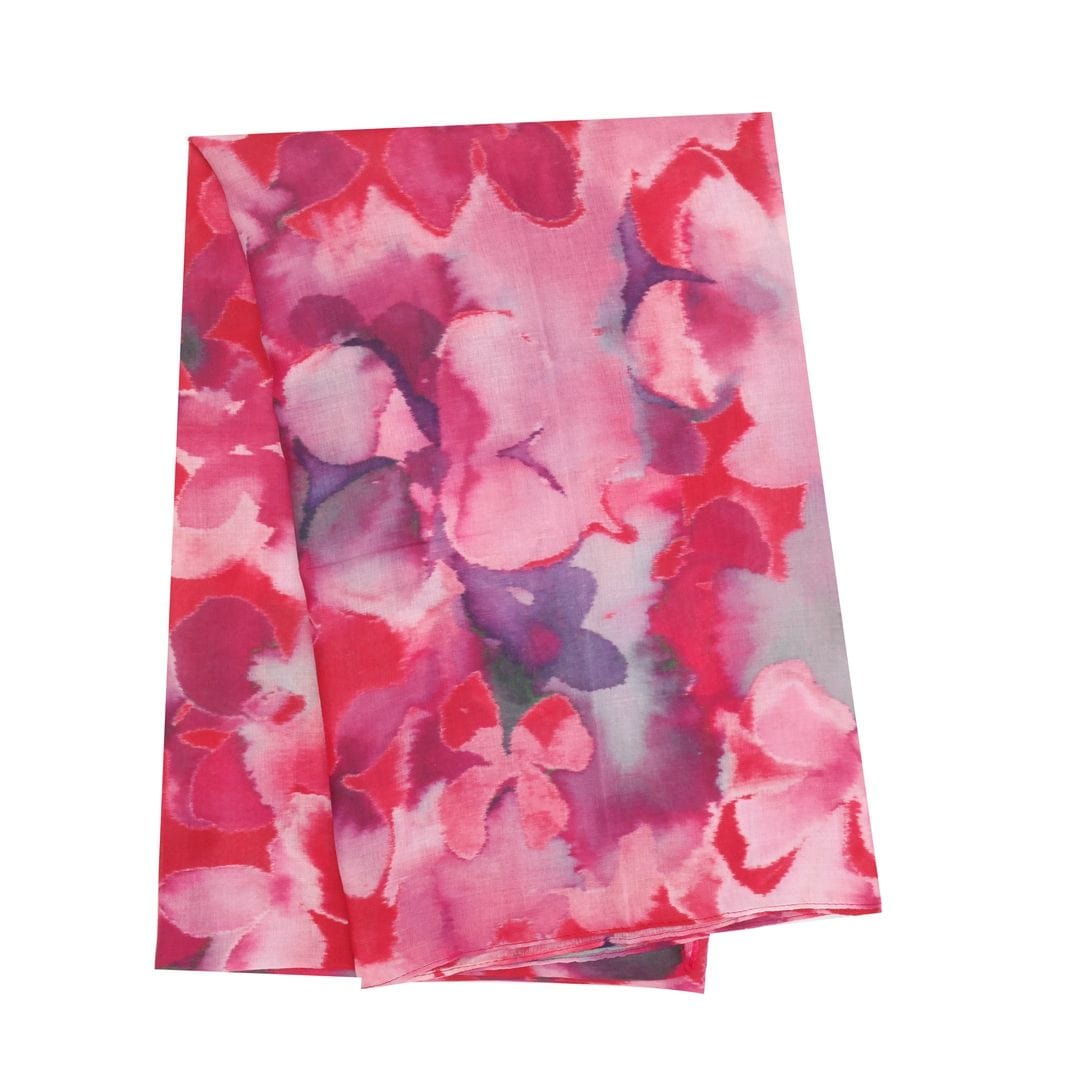 luscious scarves Scarves Water Coloured Floral Shapes Scarf, Red, Pink and Purple.