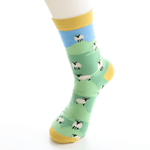 Load image into Gallery viewer, luscious scarves Socks Ladies Miss Sparrow Bamboo Socks Highland Sheep Design Denim and Green
