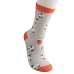 Load image into Gallery viewer, luscious scarves socks Ladies Miss Sparrow Bamboo Socks Sheep Family Design Pale Grey
