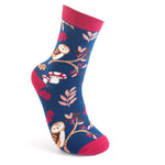 Load image into Gallery viewer, luscious scarves Socks Ladies Miss Sparrow Bamboo Socks Woodland Design Navy
