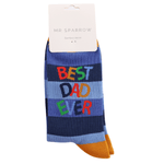 Load image into Gallery viewer, luscious scarves Socks Men&#39;s Bamboo Socks , Mr Heron, Best Dad Ever Design, Blue
