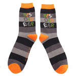 Load image into Gallery viewer, luscious scarves socks Men&#39;s Bamboo Socks , Mr Heron, Best Dad Ever Design, Grey
