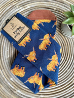 Load image into Gallery viewer, luscious scarves Socks Men&#39;s Highland Cow Soft Cotton Welly Socks , Funky Novelty Designs
