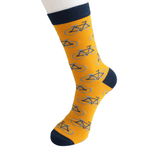 Load image into Gallery viewer, luscious scarves Socks Men&#39;s Mr Sparrow Bamboo Socks Bikes Repeat Mustard
