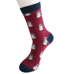 Load image into Gallery viewer, luscious scarves Socks Men&#39;s Mr Sparrow Bamboo Socks Racoons Dark Red
