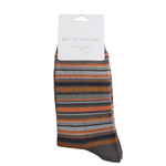 Load image into Gallery viewer, luscious scarves Socks Men&#39;s Mr Sparrow Bamboo Socks Stripes Grey
