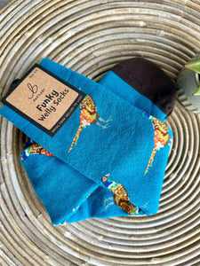 luscious scarves Socks Men's Pheasants Soft Cotton Welly Socks , Funky Novelty Designs
