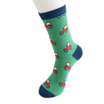 Load image into Gallery viewer, luscious scarves Socks Mr Sparrow Men&#39;s Bamboo Socks , Tractors Design , Green
