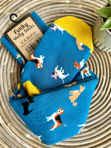 luscious scarves Socks Soft Cotton Welly Socks , Funky Novelty Designs