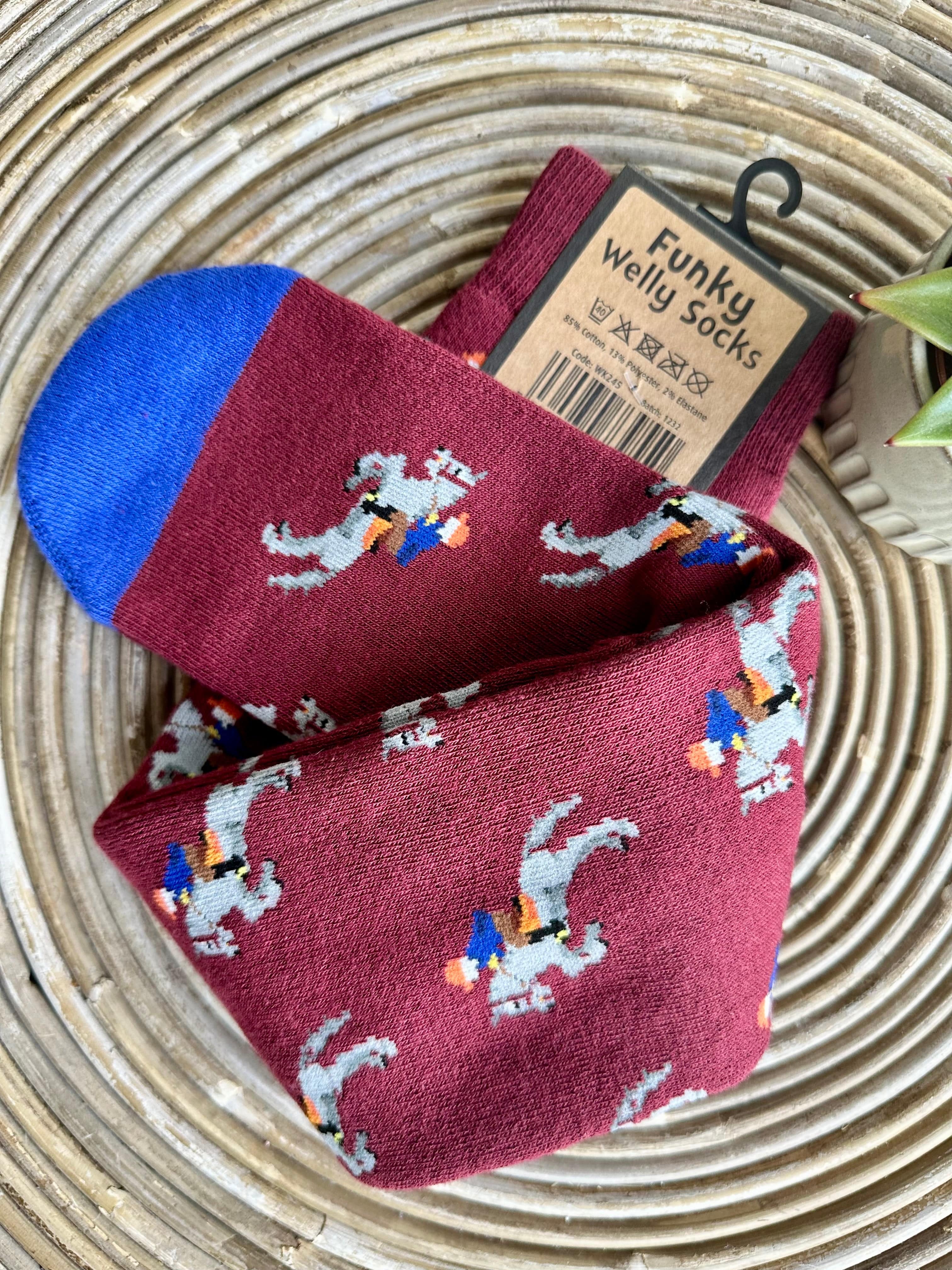 luscious scarves Socks Soft Cotton Welly Socks , Funky Novelty Designs
