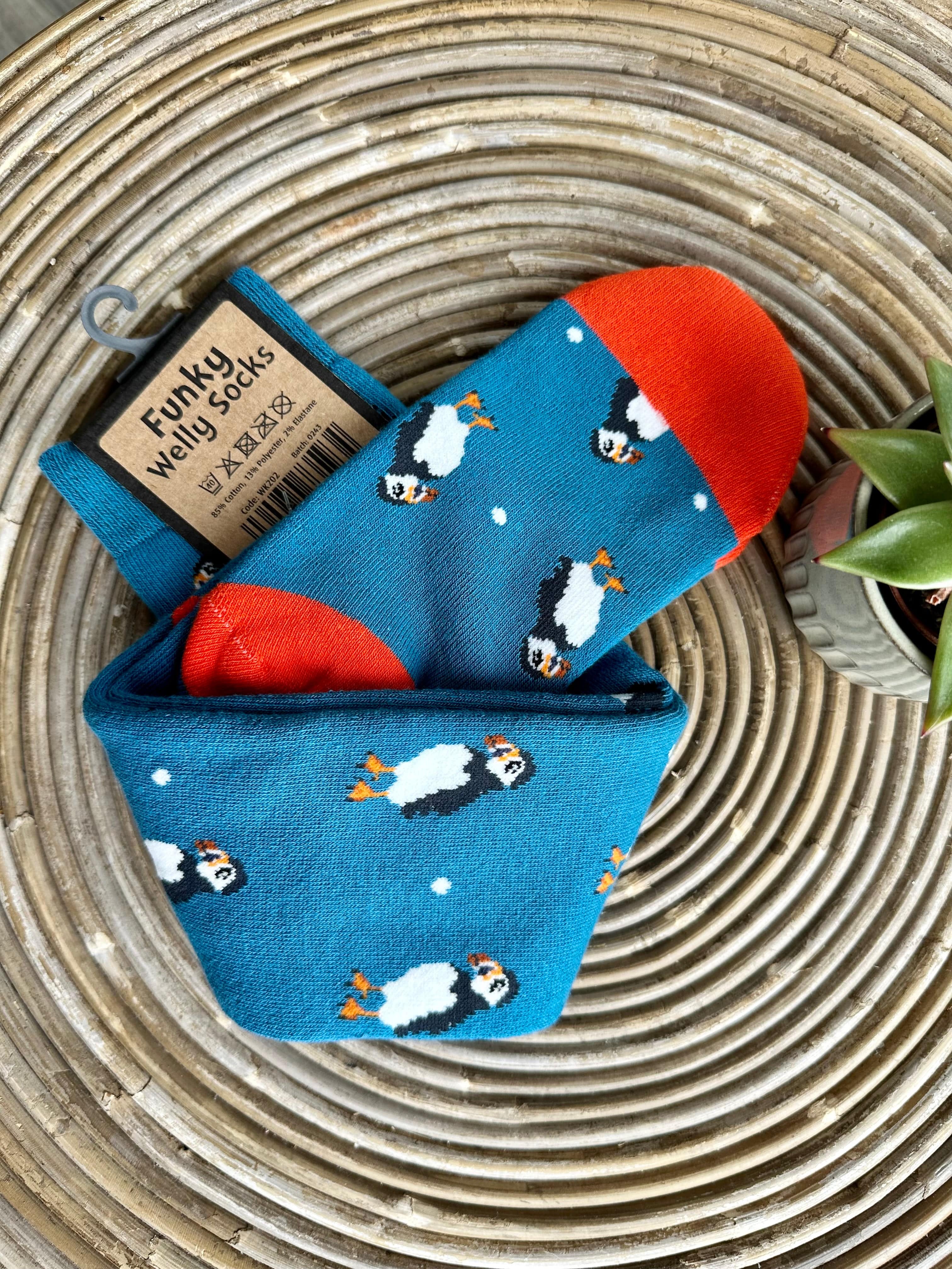 luscious scarves Socks Soft Cotton Welly Socks , Funky Novelty Designs