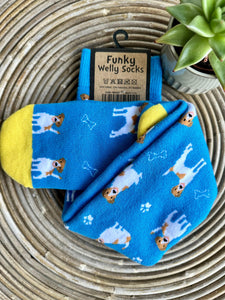 luscious scarves Socks Soft Cotton Welly Socks , Funky Novelty Designs