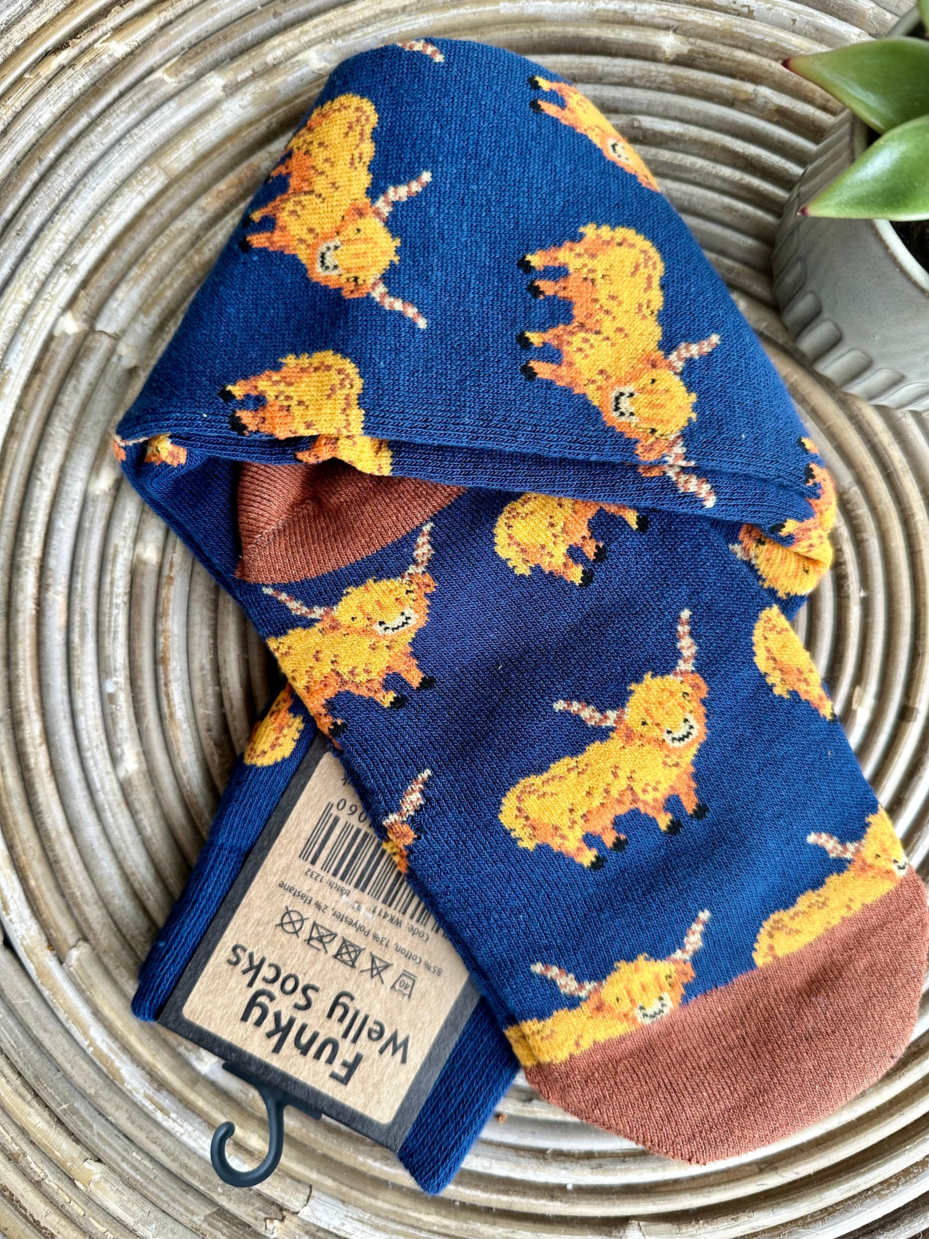 luscious scarves Socks Soft Cotton Welly Socks , Funky Novelty Designs