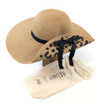 Load image into Gallery viewer, luscious scarves sun hats Black Ginger Rollable, Fold Up Animal Print Foldable Hat (57cm)- Dark Natural
