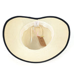 Load image into Gallery viewer, luscious scarves sun hats Black Ginger Rollable Open Back Bow Foldable Hat (57cm) - Natural Cream
