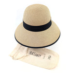 Load image into Gallery viewer, luscious scarves sun hats Black Ginger Rollable, Packable Open Back Bow Foldable Hat (57cm) - Dark Natural
