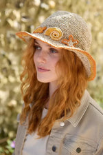 Load image into Gallery viewer, luscious scarves sun hats Pachamama Beachcomber Hemp/Cotton Sun Hat , Packable , Foldable, Fair Trade.
