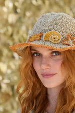 Load image into Gallery viewer, luscious scarves sun hats Pachamama Beachcomber Hemp/Cotton Sun Hat , Packable , Foldable, Fair Trade.
