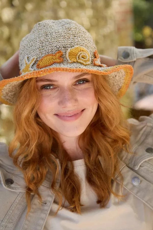 luscious scarves sun hats Pachamama Beachcomber Hemp/Cotton Sun Hat , Packable , Foldable, Fair Trade.