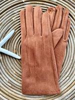 Load image into Gallery viewer, luscious scarves Tan brown Faux suede Ladies Gloves available in 8 Colours.
