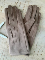 Load image into Gallery viewer, luscious scarves Taupe Faux suede Ladies Gloves available in 8 Colours.
