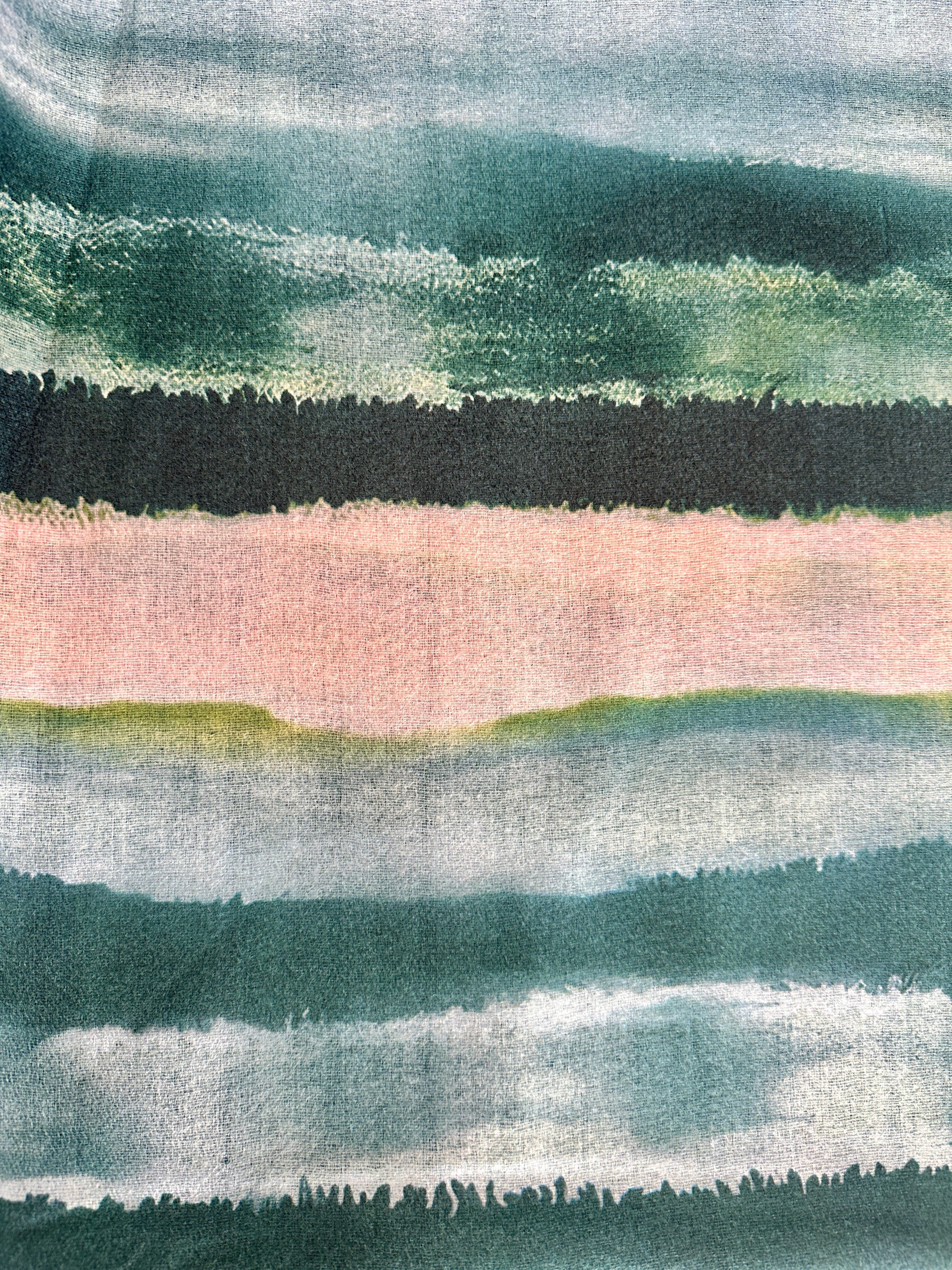 luscious scarves Tie Dye Stripes Scarf , Medium Weight .
