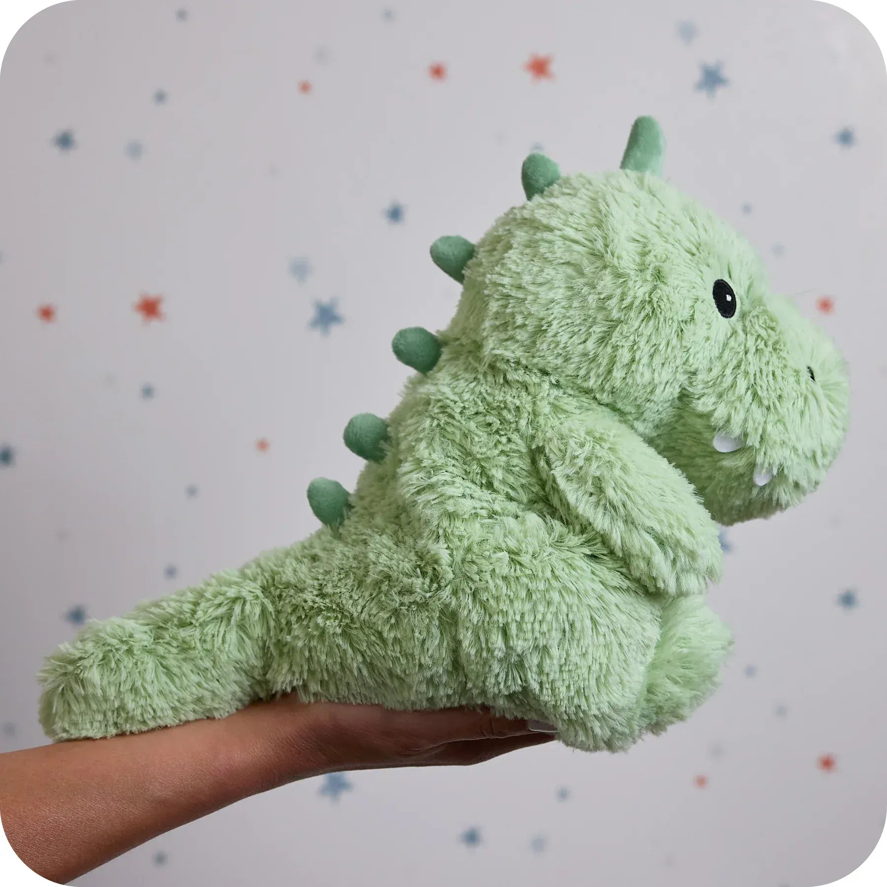 luscious scarves Warmies Fully Heatable Microvable Plush Baby Dinosaur Green