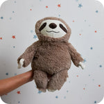 Load image into Gallery viewer, luscious scarves Warmies Fully Heatable Microvable Plush Toy Brown Sloth.
