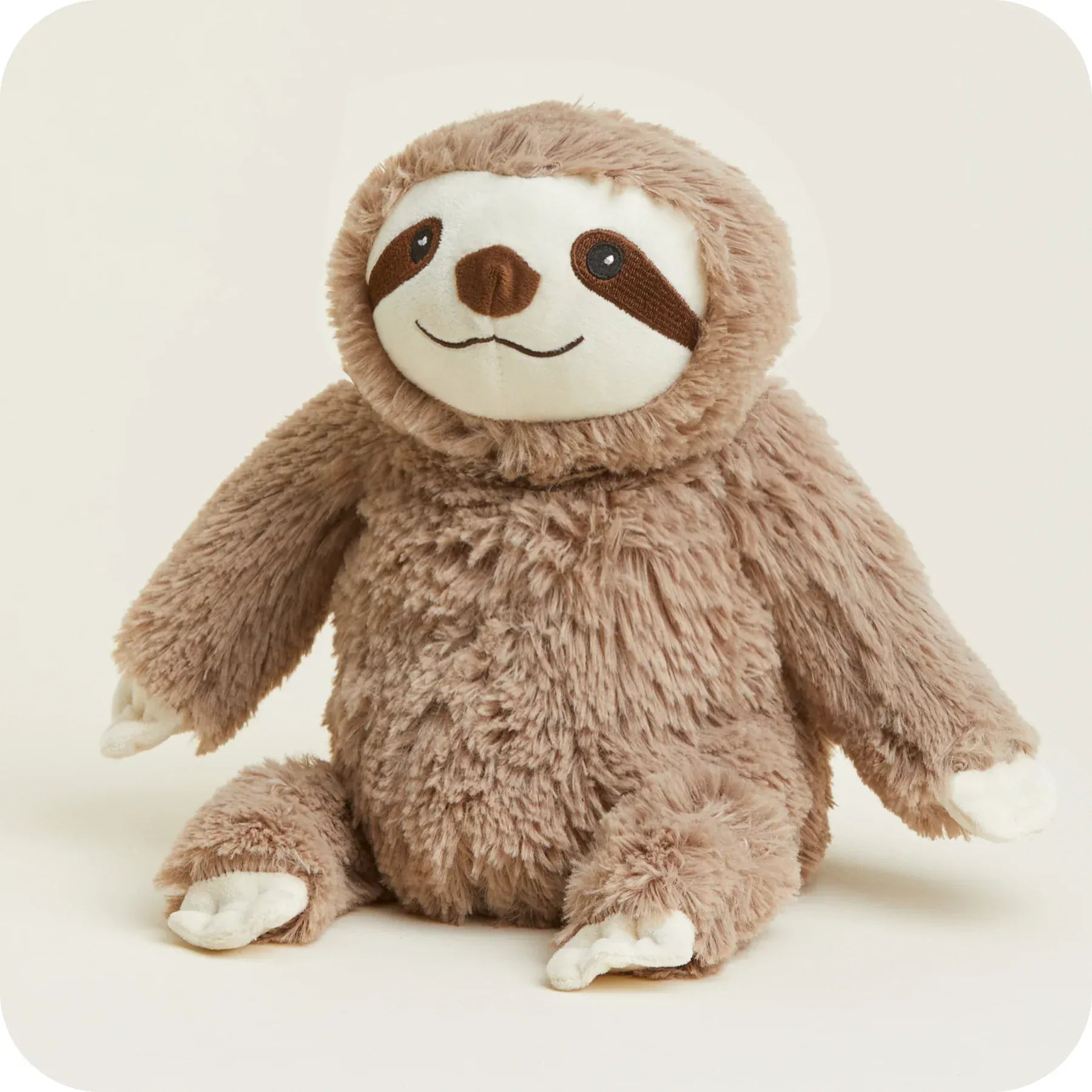 luscious scarves Warmies Fully Heatable Microvable Plush Toy Brown Sloth.
