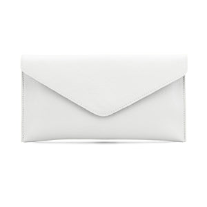 luscious scarves White Genuine Italian Leather Envelope Clutch Bag , 10 Colours Available