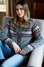 Load image into Gallery viewer, luscious scarves wool cardigan L Pachamama All Season Wharfdale Cardigan, Fair Trade, Handmade
