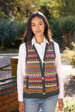 Load image into Gallery viewer, luscious scarves wool cardigan M Pachamama Elveden Waistcoat, Hand Knitted , Fair trade
