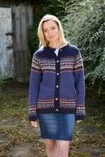 Load image into Gallery viewer, luscious scarves wool cardigan M Pachamama Iona All Seasons Cardigan Denim Blue
